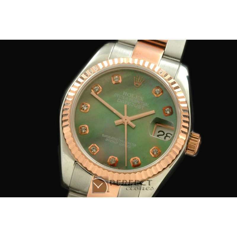RDJmRT10012B SS/RG Jubilee M-Green Diam Swiss 2688/2355