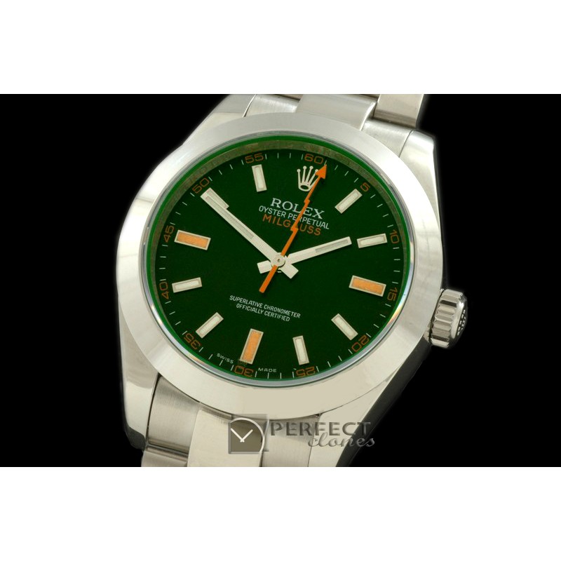 RLM00108 Milguass SS Blk (Green Sapphire) Asian 2813 25J 288