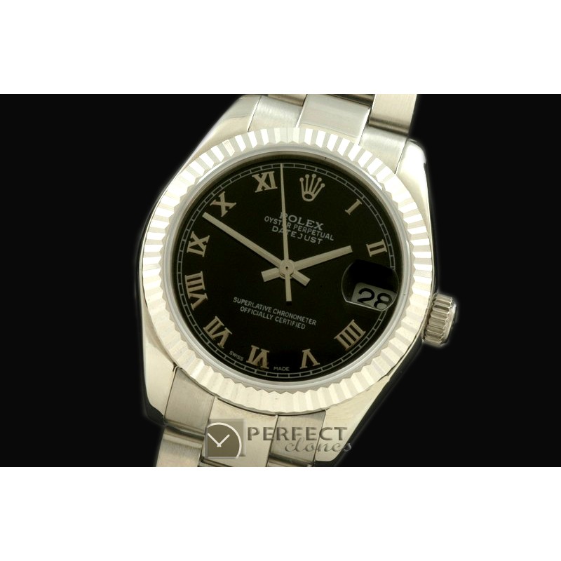 RDJmS10063B SS Oyster Black Roman Swiss 2688/2355