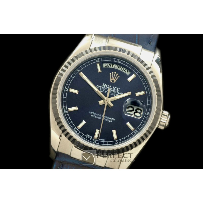 RLDDS60006L DayDate Fluted Midnight Blue SS/LE Asian Eta 2836