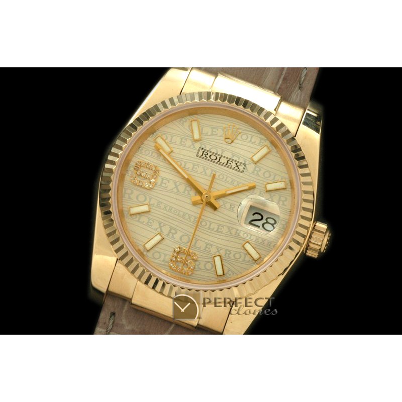 RDJMF00011A YG/LE Champagne Asian 2836/3135-Real Diamonds