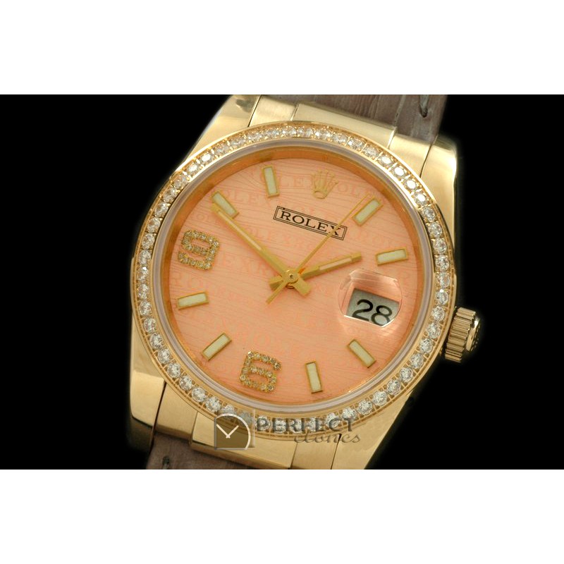 RDJMF00114D YG/LE Salmon Asian 2813 2880-Real Diamonds