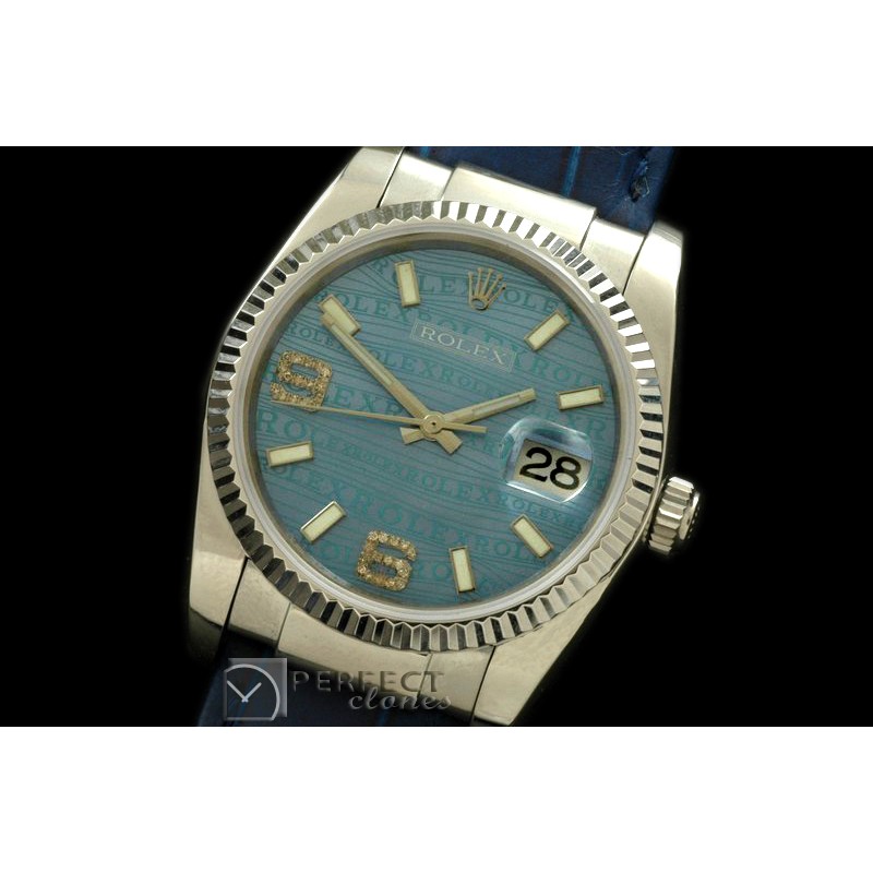 RDJMS00042 SS/LE Blue Swiss Eta 2836/3135-Real Diamonds