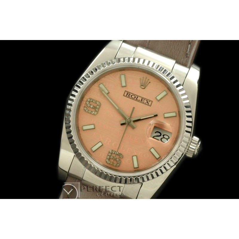 RDJMS00044 SS/LE Salmon Swiss Eta 2836/3135-Real Diamonds