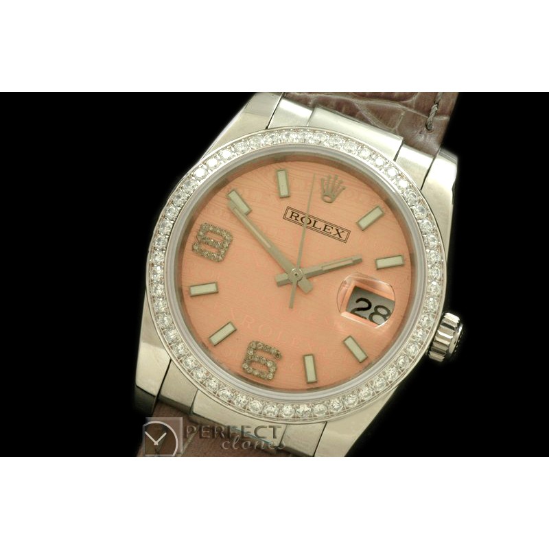 RDJMS00044D SS/LE Salmon Swiss Eta 2836/3135-Real Diamonds