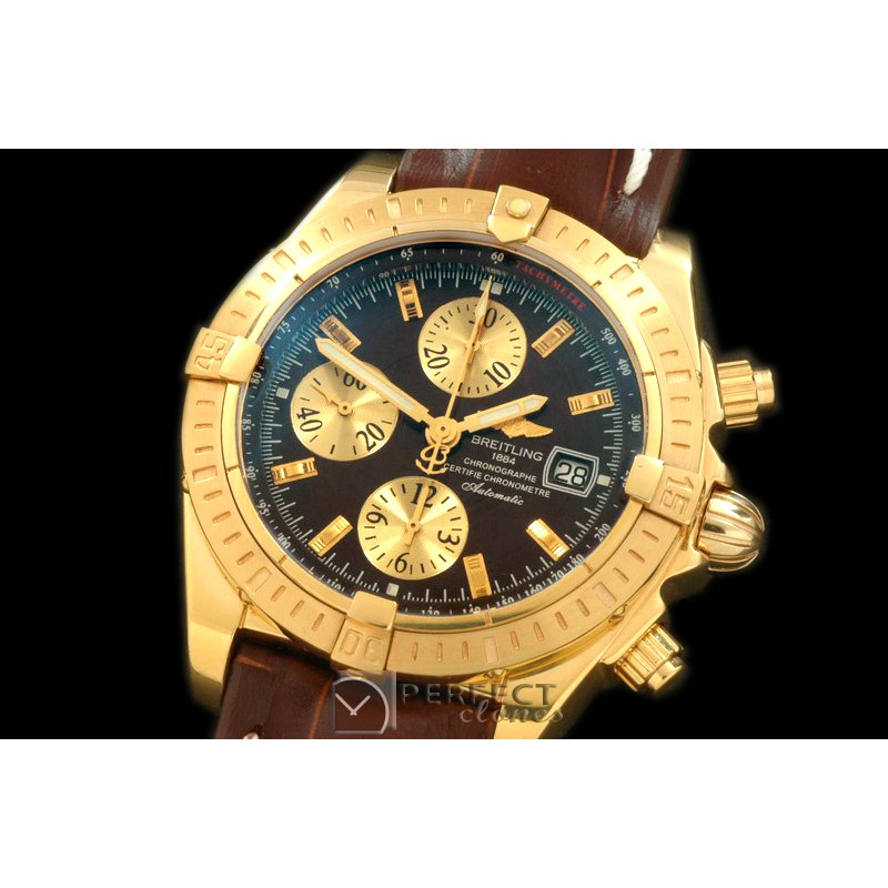 BLEV00305L Chronomat Evo YG/LE Brown Sticks A-77528800