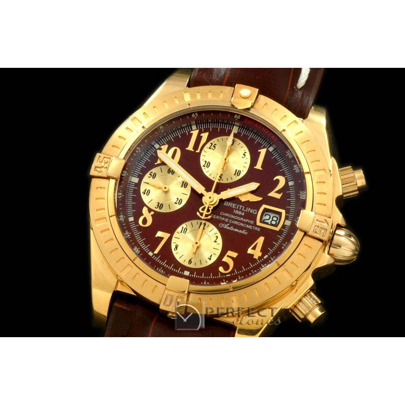 BLEV00315L Chronomat Evo YG/LE Brown Num A-77528800