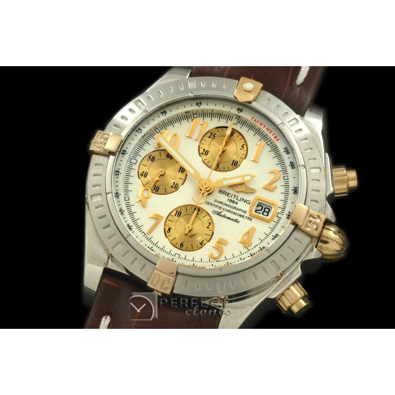 BLEV00211L Chronomat Evo SS/YG/LE White Num A-77528800
