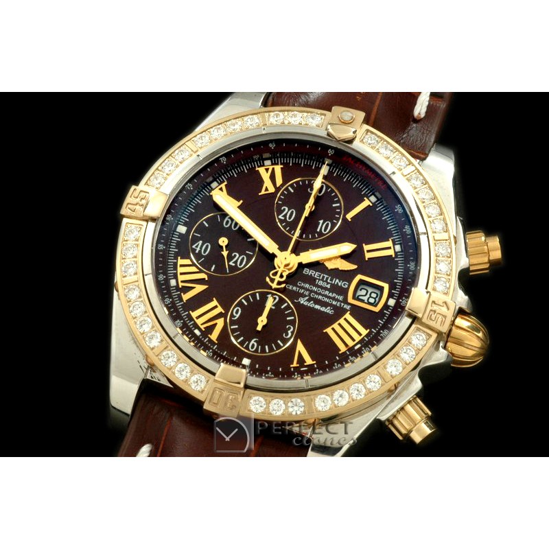 BLEVB00224L Chronomat Evo SS/LE Brown Roman A-7750 28800