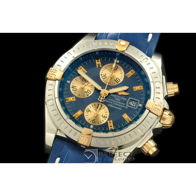 BLEV00203L Chronomat Evo SS/YG/LE Blue Sticks A-77528800