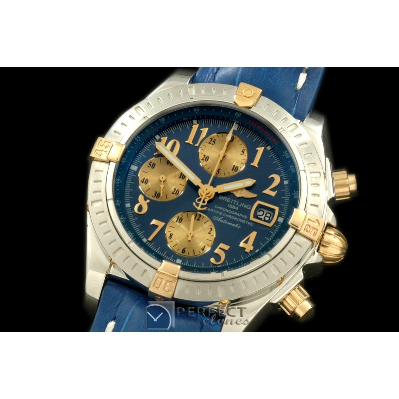 BLEV00213L Chronomat Evo SS/YG/LE Blue Num A-77528800