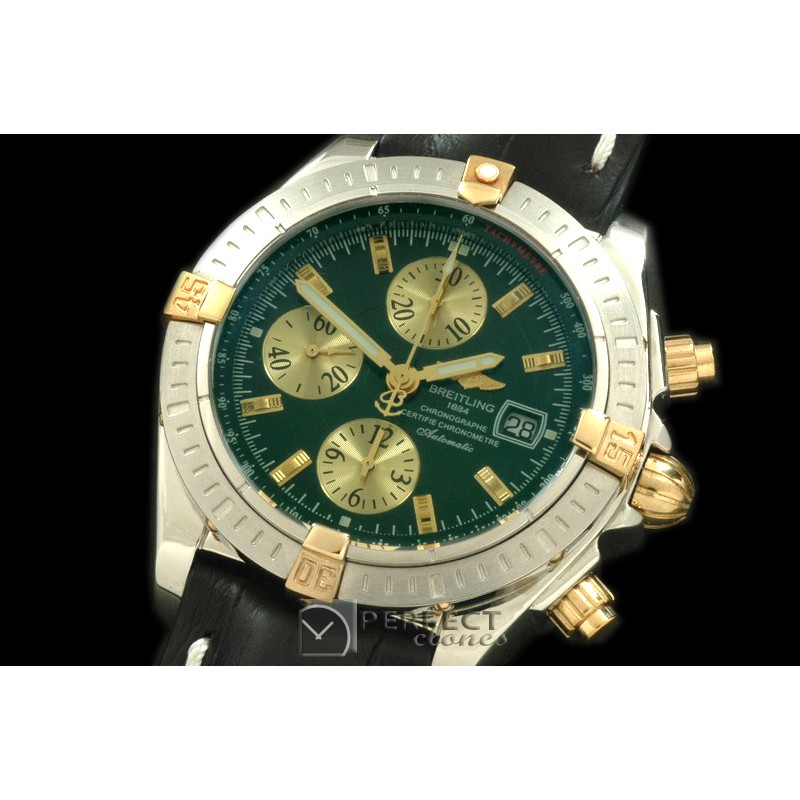 BLEV00206L Chronomat Evo SS/YG/LE Green Sticks A-77528800