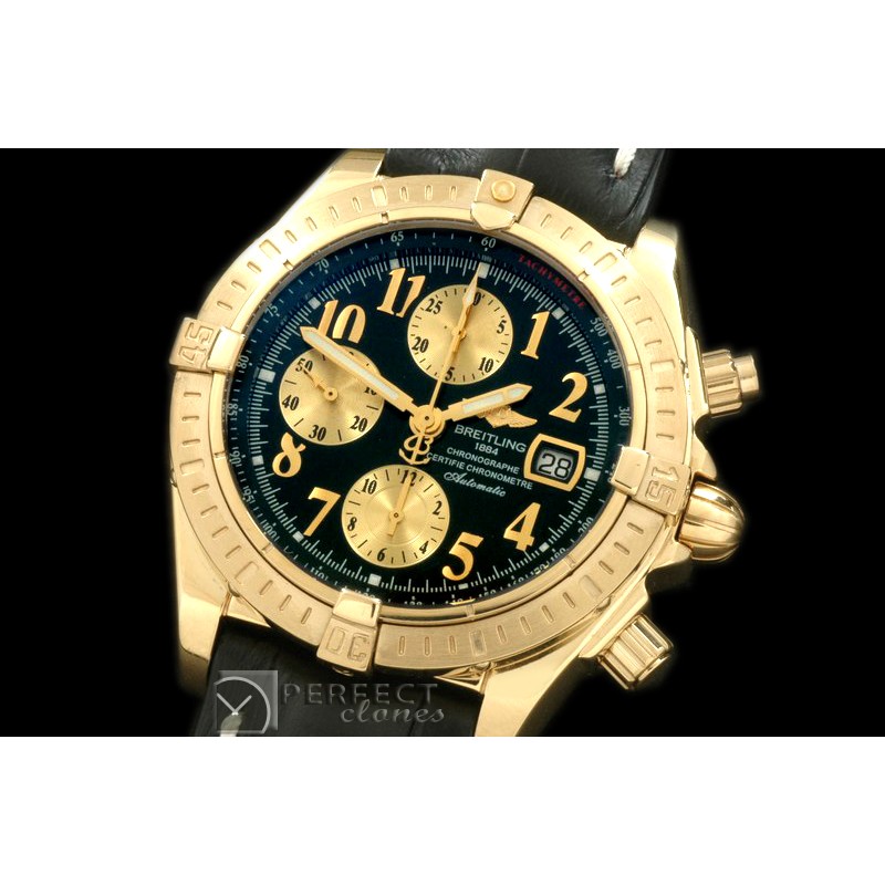 BLEV00312L Chronomat Evo YG/LE Black Num A-77528800