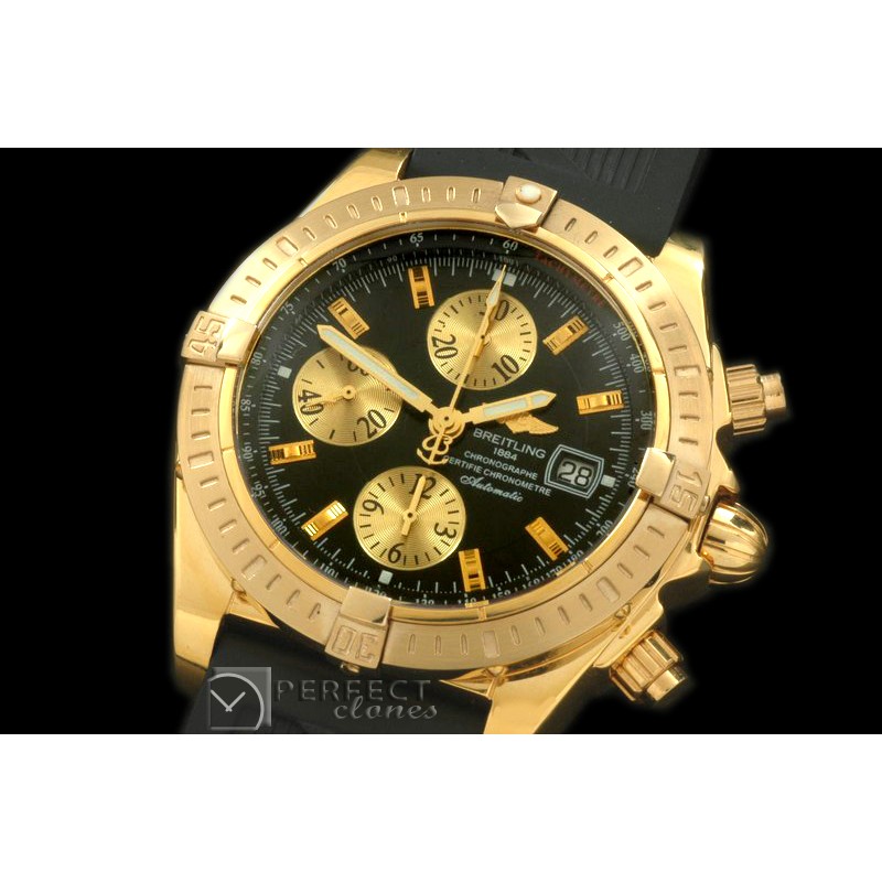 BLEV00302R Chronomat Evo YG/RU Black Sticks A-77528800