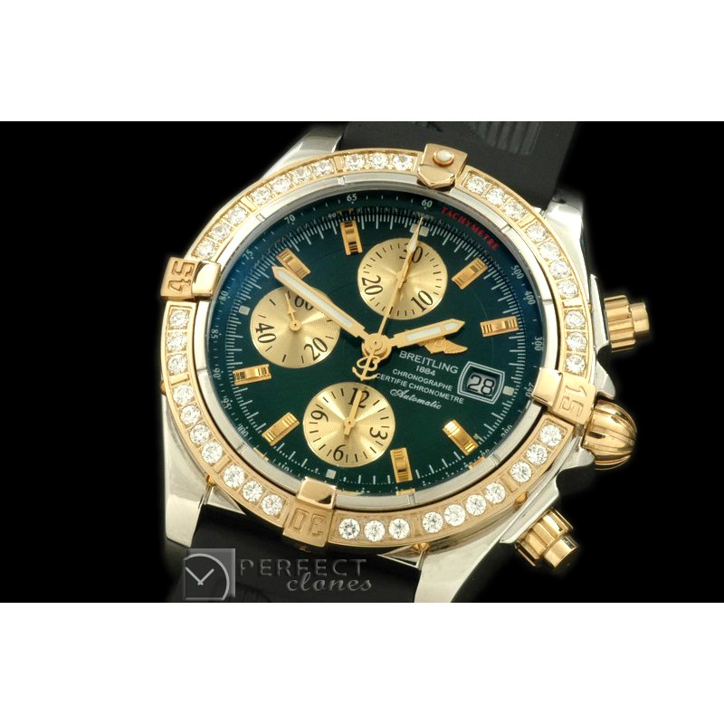 BLEVB00206R Chronomat Evo SS/RU Green Sticks A-77528800
