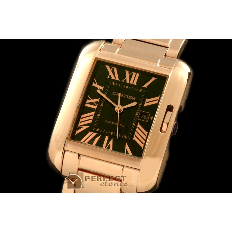 CARTA00112 Tank Anglaise Mid RG/RG Black Swiss Eta 2671
