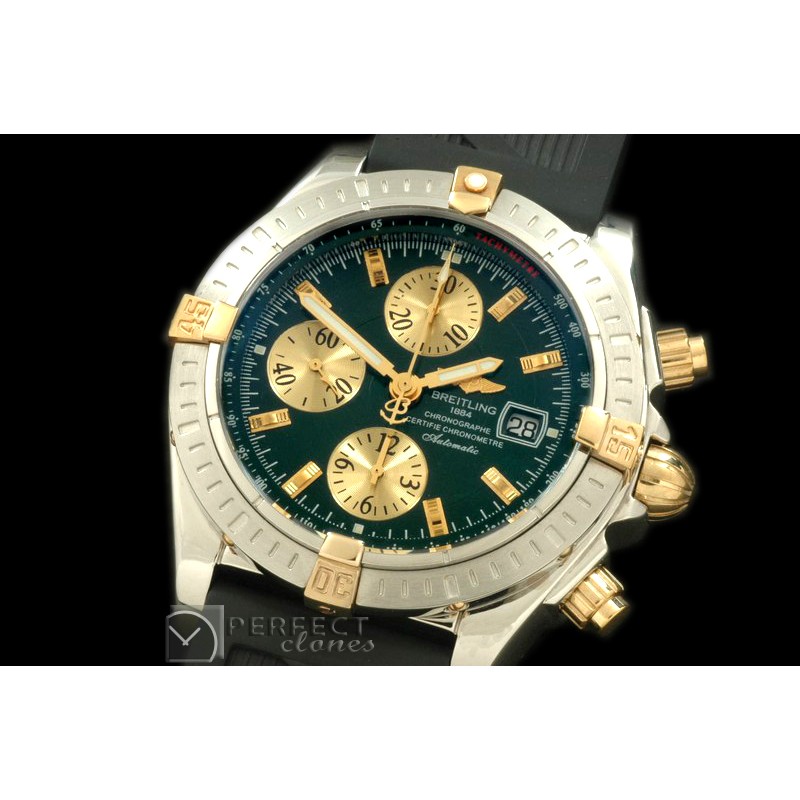 BLEV00206R Chronomat Evo SS/YG/RU Green Sticks A-77528800