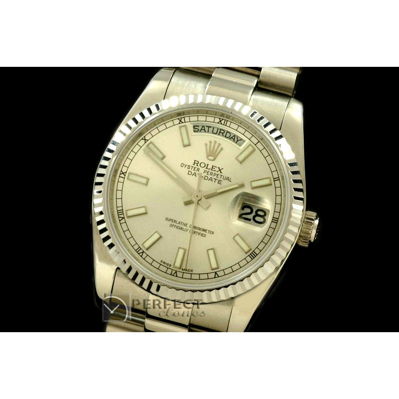 RLDDS60102 DayDate Fluted Silver SS/SS Asian 2813