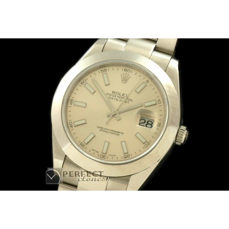 R41DJS00057 SS Oyster Off White Sticks Asian Eta 2836-2 25J