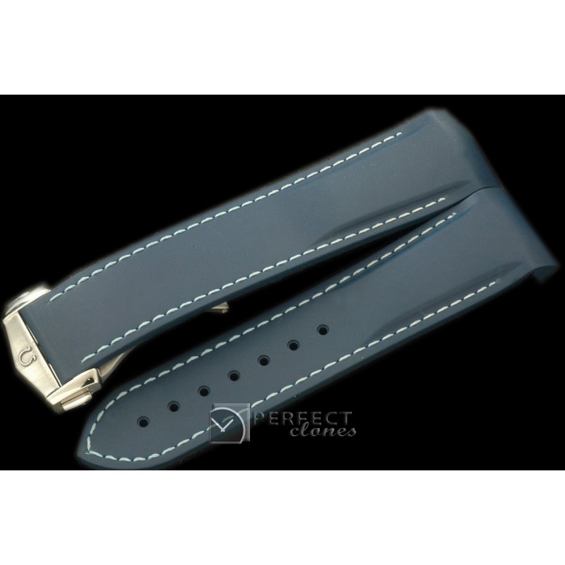 OMRU00104 Rubber Strap For 45mm Ceramic Planet Ocean - Blue