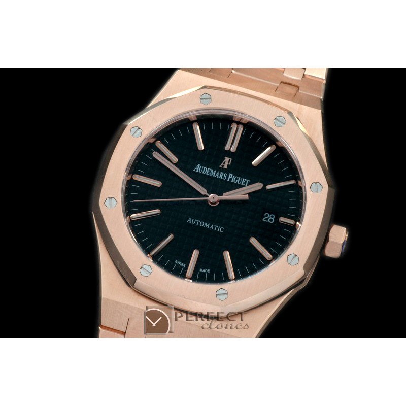 AP15400-142 Royal Oak 1540RG/RG Black Swiss 2824