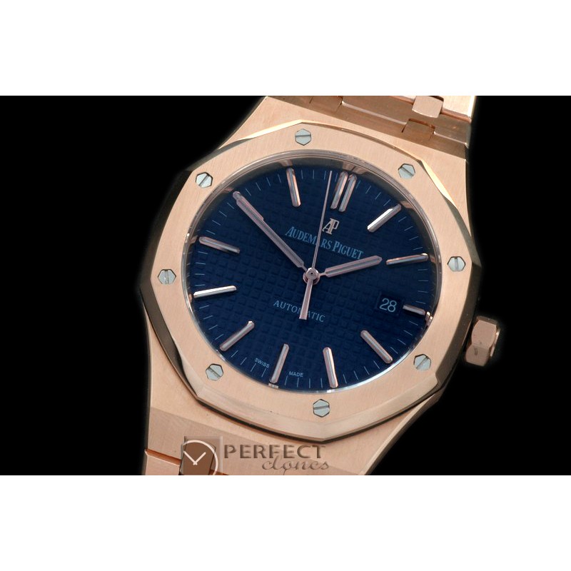 AP15400-143 Royal Oak 1540RG/RG Blue Swiss 2824