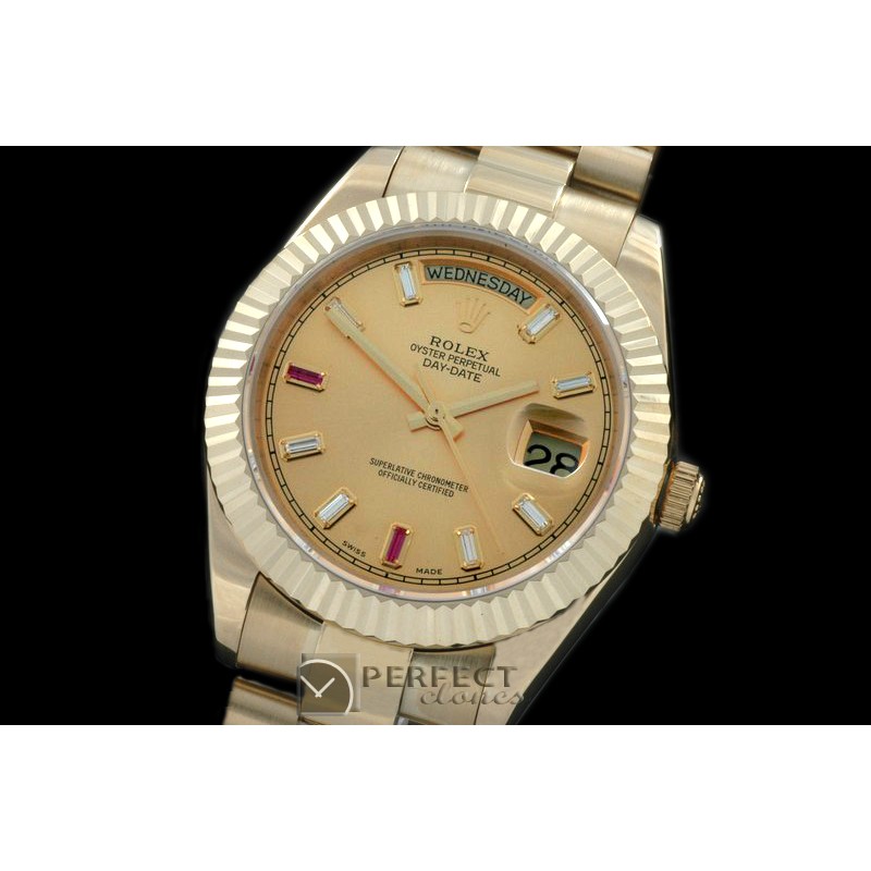 R41DDF00061 President/Fluted YG Gold Glazier Sticks Asian Clone