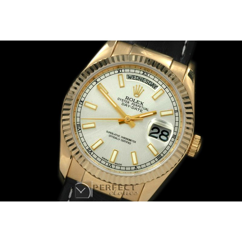 RLDDF60002L DayDate Fluted Silver YG/LE Asian 2836