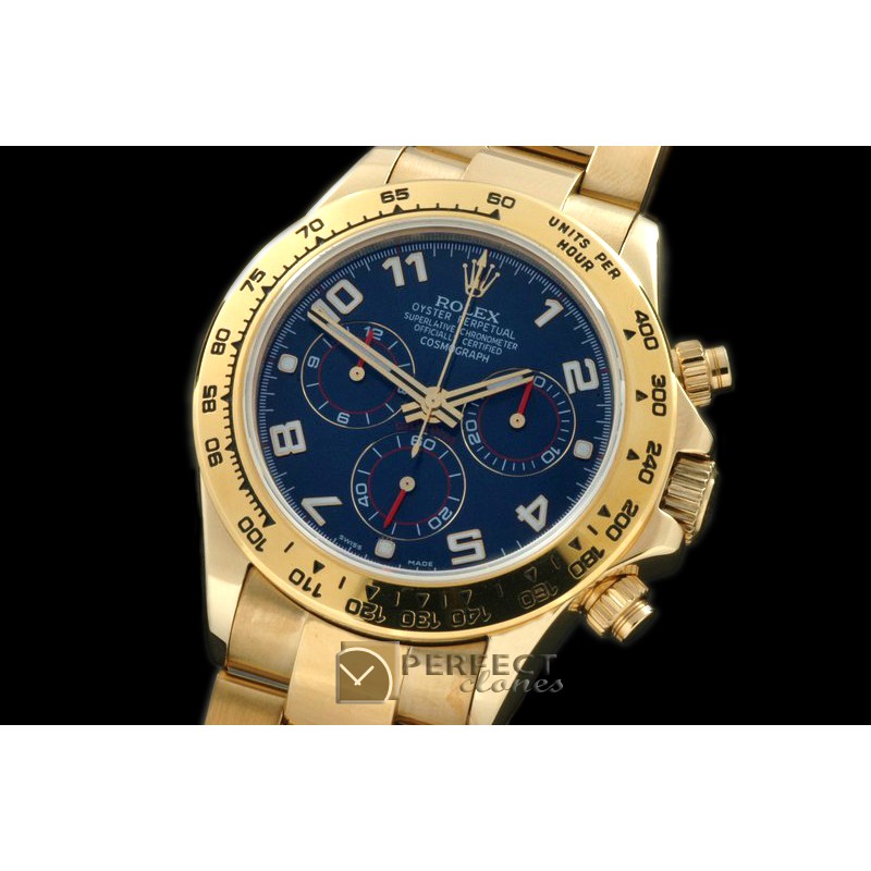 RLDF00115 Daytona 116528 YG/SS Blue Num A-775Sec@6 28800
