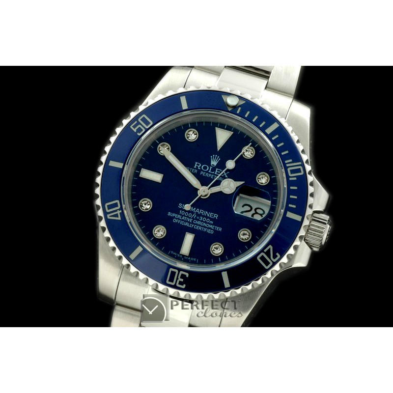 RLSS00014 11660Blue Sub SS/Diam Swiss 2836/3135