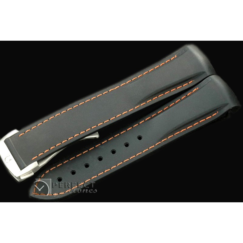 OMRU00107 Rubber Strap For 42mm Ceramic Planet Ocean - Black/O