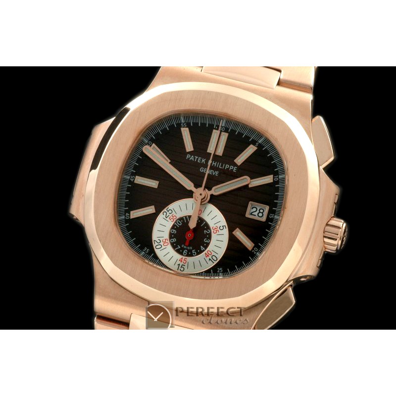 0 0 PP00093 5980 Nautilis Chrono RG/RG Brown A-7750