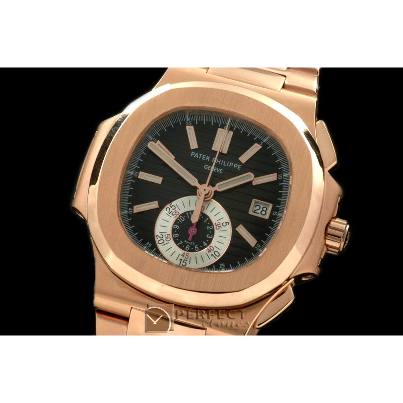 0 0 PP00092 5980 Nautilis Chrono RG/RG Black A-7750