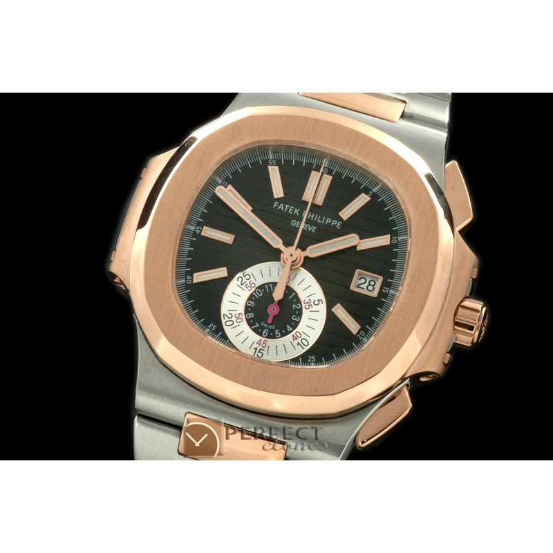 PP00087 598Nautilis Chrono SS/RG Black A-7750