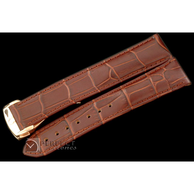 OMLE00107 Brown Calf/Croc Pressed Design c/w RG Insignia Depl
