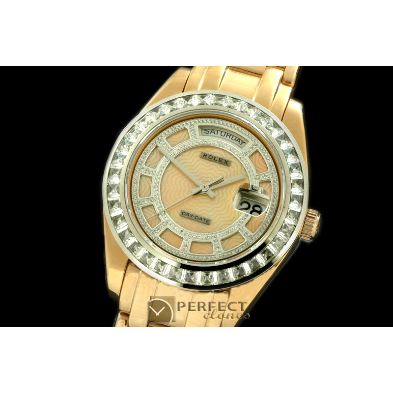 RLMPMF07001 Diam Bez SS White Diamond/Gold Tier Swiss Eta 283