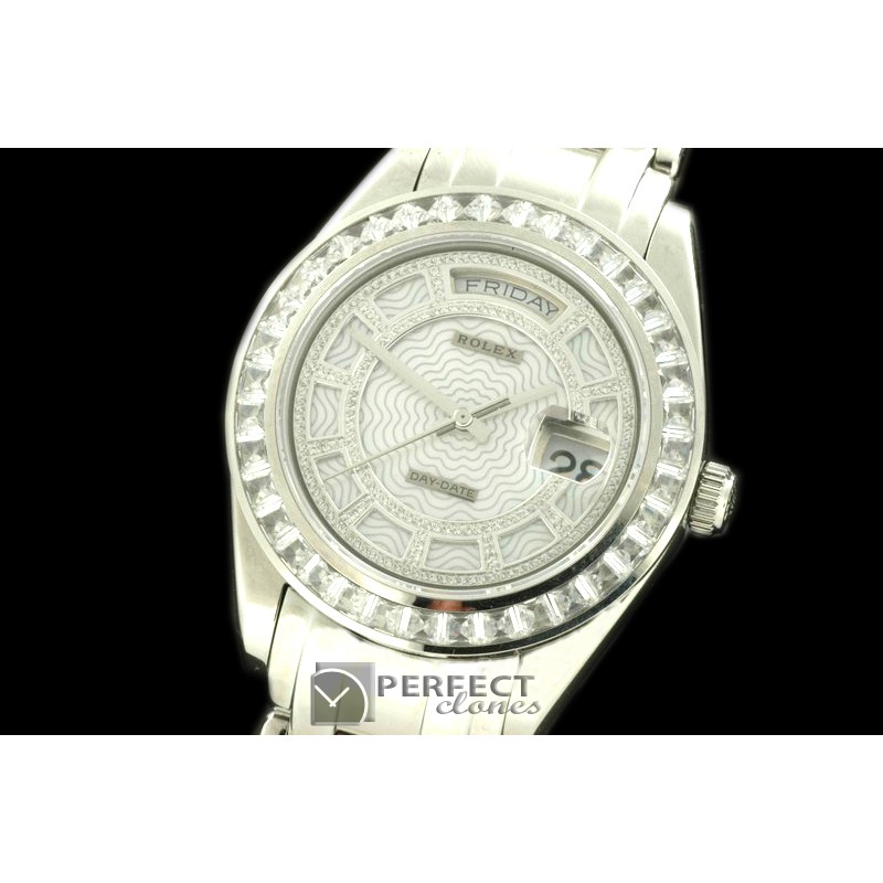 RLMPMS07001 Diam Bez SS White Diamond/White Tier Swiss Eta 28