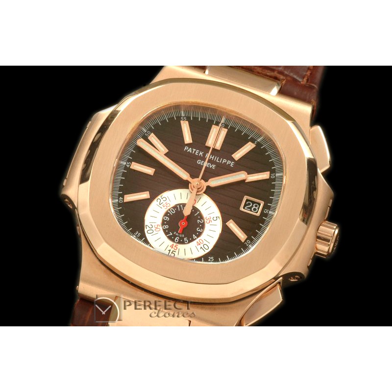 0 0 PP00093L 5980 Nautilis Chrono RG/LE Brown A-7750