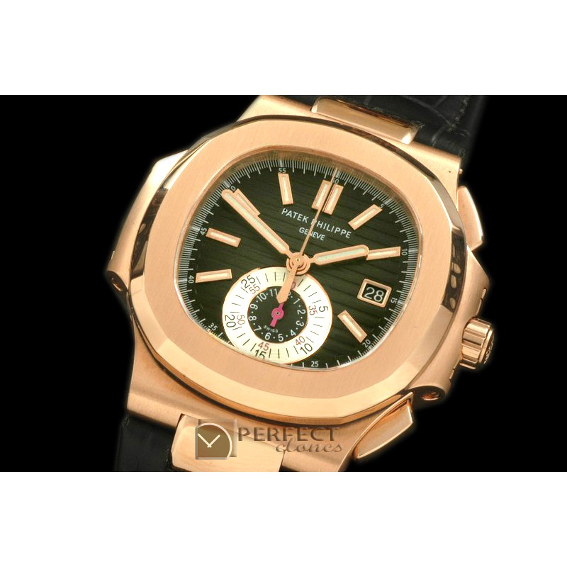 0 0 PP00092L 5980 Nautilis Chrono RG/LE Black A-7750