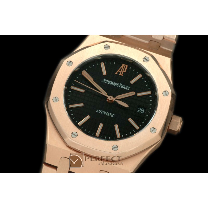 AP00056 Royal Oak Jumbo Auto RG/RG Black A-2824-2