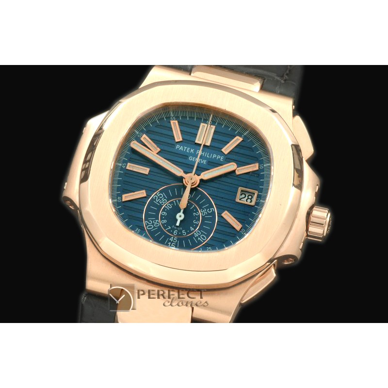 0 0 PP00095L 5980 Nautilis Chrono RG/LE Blue A-7750