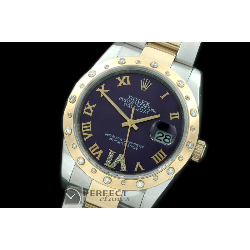 RDJMT00501D2 SS/YG Oyster Purple Roman/Diam 2836