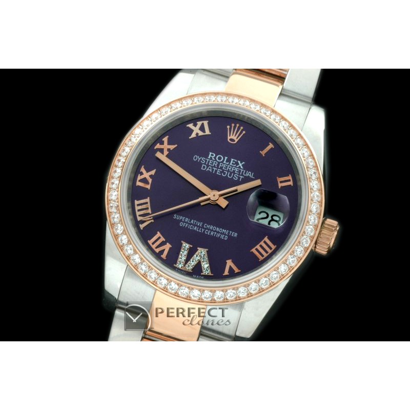 RDJMTR00501D1 SS/RG Oyster Purple Roman/Diam 2836