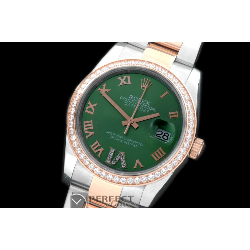 RDJMTR00502D1 SS/RG Oyster Green Roman/Diam 2836