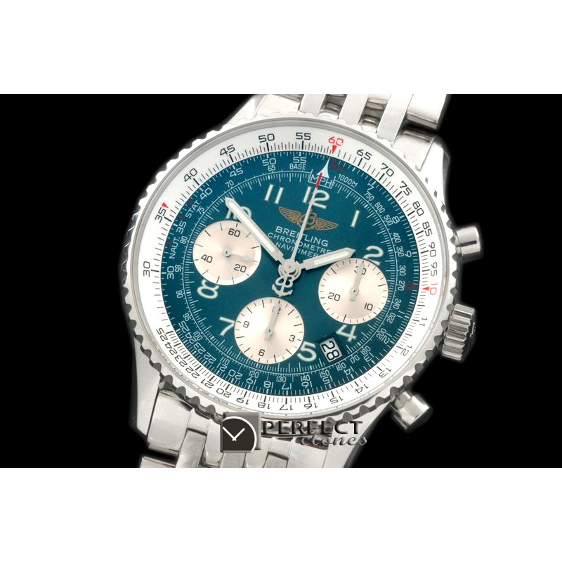 BLNV00708 Navitimer SS/SS Blue Num 7750