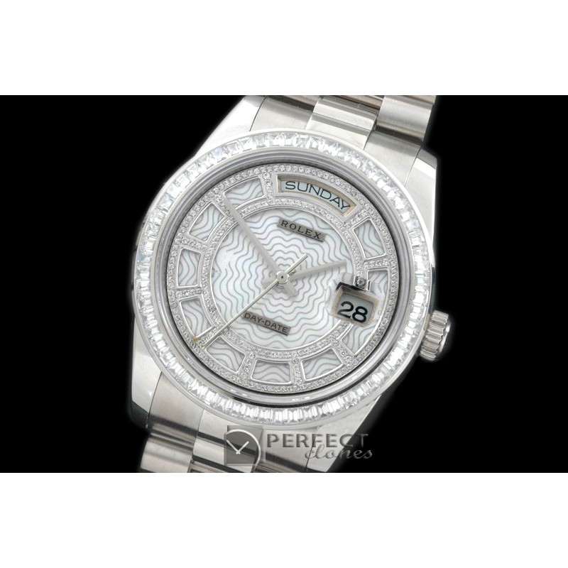 RLDDS00802 2014 Steel/President White Wavy Grid Asian Clone 2836