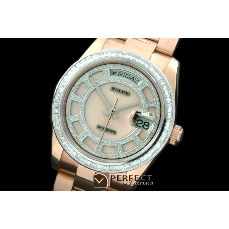 RLDDR00841 2014 R-Gold/Oyster M-Gold Wavy Grid Asian Clone 2836