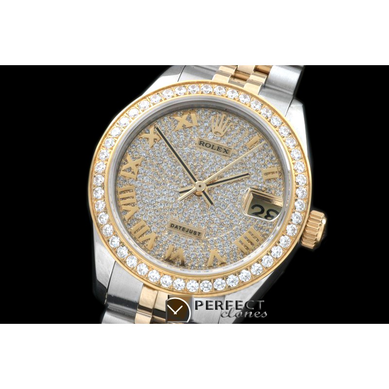 RDJmT50001 SS/YG Jubilee Diam Roman Asian 2836