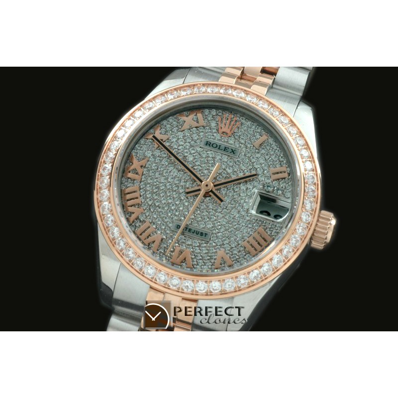 RDJmTR50001 SS/RG Jubilee Diam Roman Asian 2836