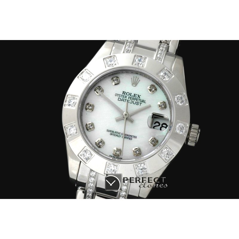 RLMPMS08022D 12-Diam Bez SS MOP Wht/Diam Asian Eta 2824